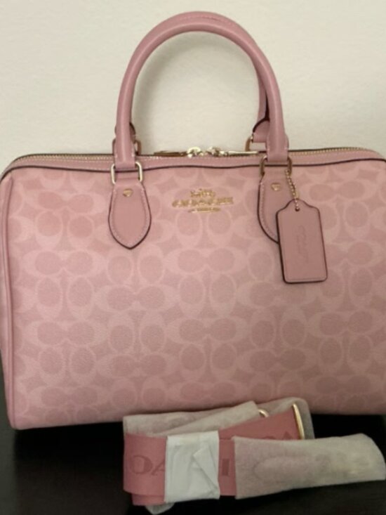 Coach Handbags - Like New Coach Large Powder Pink Rowan